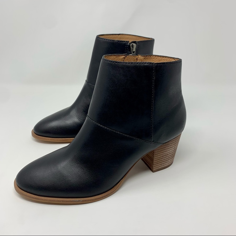 Madewell The Rosie Black Leather Ankle Boots Shoes Women Size 8 Preppy Winter